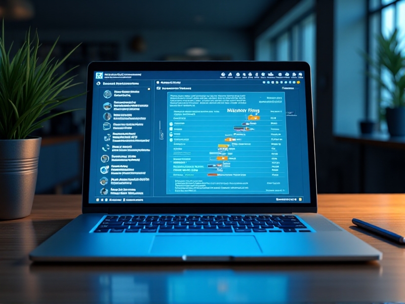 A conceptual image showing a cloud-based document management system with OCR integration. The image features a laptop displaying a cloud storage interface, with scanned documents being automatically processed and organized. The design is modern and clean, with a focus on technology and efficiency.